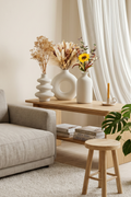 White Ceramic Boho Vase Set for Elegant Interiors