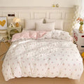 Premium 3-Piece Floral Bedding Set – Heart-Shaped Plant Print, Duvet Cover & Pillowcases, 2026 Collection