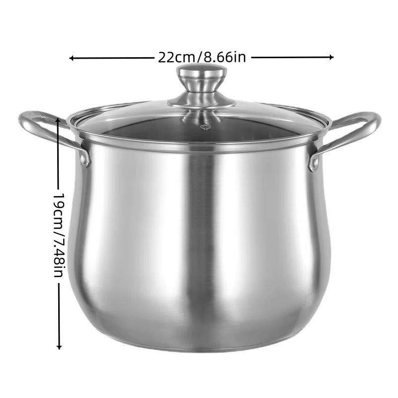 Large Stainless Steel Soup Pot – Durable & Easy-to-Clean Kitchen Essential
