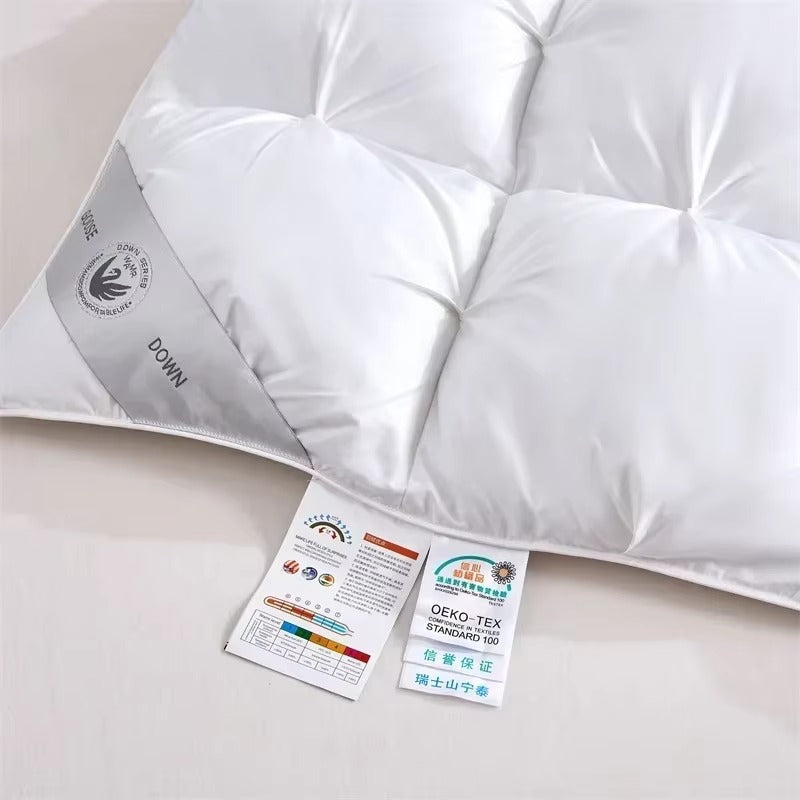 Premium White Goose Down Comforter – Warm, Lightweight Winter Duvet, 3D Baffle Box Stitch, Queen & King Size