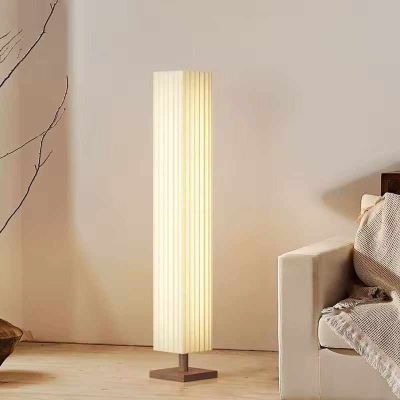 Fabric Led Floor Lights for Living Room Sofa Side Decorative Wood Standing Lamps Light Bedroom Bedside Light Home Decor
