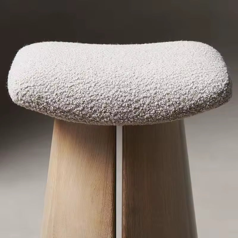 Nordic Solid Wood Bar Stool – Luxury Designer Kitchen Counter & Home Bar Chair