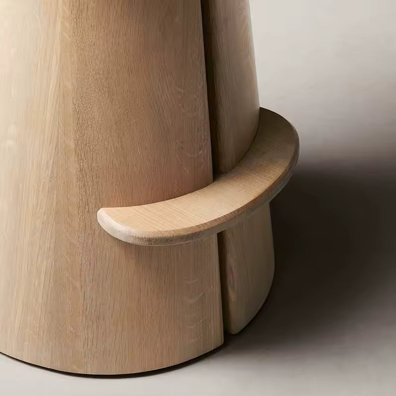 Nordic Solid Wood Bar Stool – Luxury Designer Kitchen Counter & Home Bar Chair