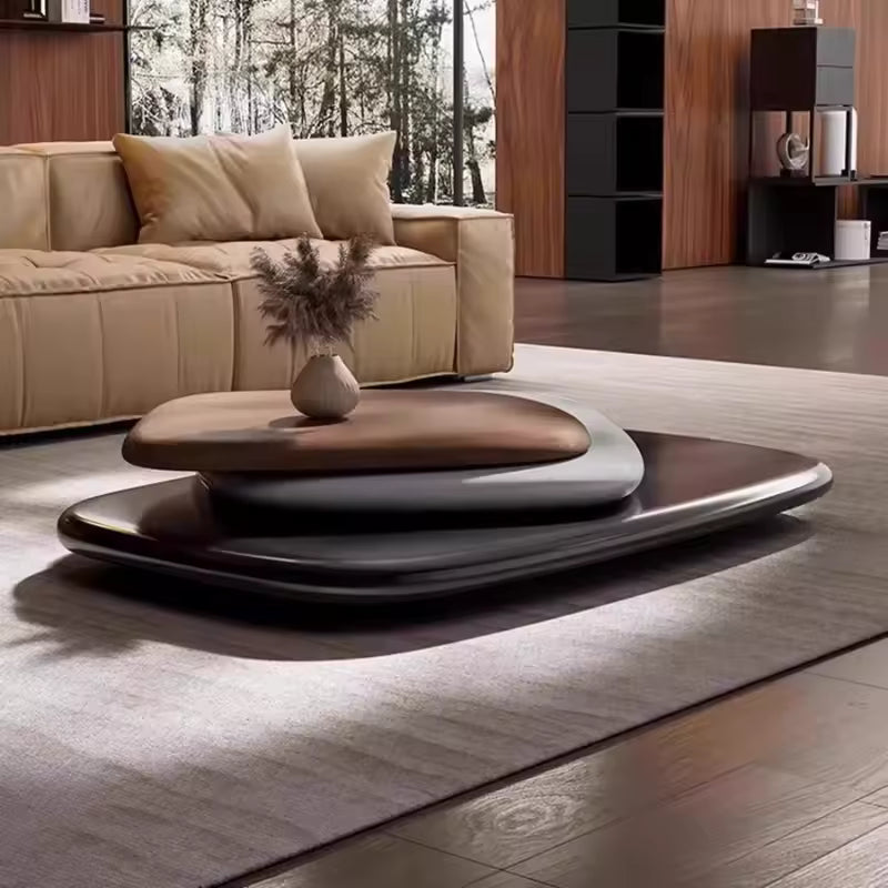 High-Quality Rotating Coffee Table – Minimalist Italian Floating Tea Table for Villas & Apartments