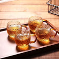 6-Piece Japanese-Style Borosilicate Glass Tea Cup Set – Heat-Resistant, 120ml Cups