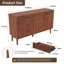 Wood Chest of Drawers – 4 or 6 Drawer Storage Unit & Sideboard for Bedroom, Living Room & Office