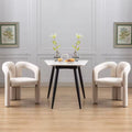 Modern Velvet Dining Chairs Set of 2 – Upholstered Seat with Solid Wood Frame & Armrests