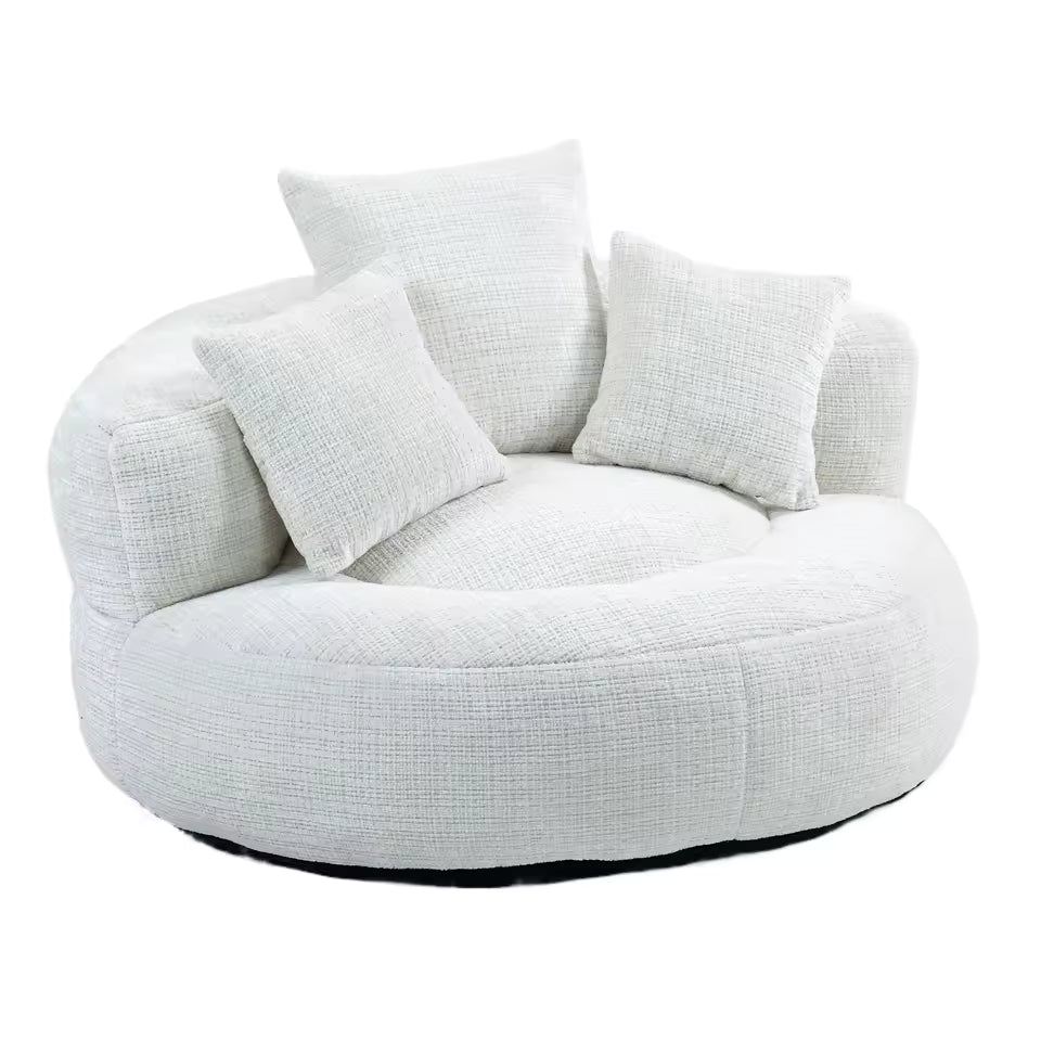 Lazy Lounge Chair – High-Back Single-Seat Gaming & Bedroom Sofa with Ottoman