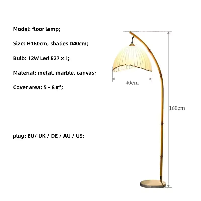 Japanese-Style Silent Lantern LED Lamp – Floor & Table Lighting for Reading & Ambient Decor