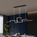 Nordic Geometric Chandelier – Minimalist Black Hanging Lamp for Living Room, Dining Room & Kitchen Island
