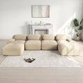 U-Shaped Sofa – No Assembly, Breathable Fabric, Wide Armrests, Pet-Friendly & Ergonomic
