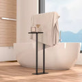 Freestanding Towel Rack – Mobile Vertical Double Bar Bathroom Stand