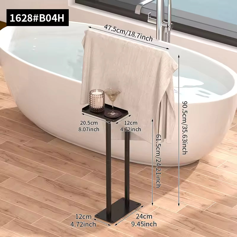 Freestanding Towel Rack – Mobile Vertical Double Bar Bathroom Stand
