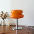 Macaron Glass Table Lamp – Tricolor Dimmable Ambient Light, Eye-Protection Night Lamp for Living Room & Bedroom