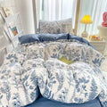 Ultra-Soft Washed Cotton 4-Piece Bedding Set – Cute Duvet Cover for Student Dorms, Single & Double Beds