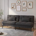 3-Seater Plush Convertible Sofa – Modern Style Sofa Bed with Metal Legs, Ideal for Living Room & Small Apartments