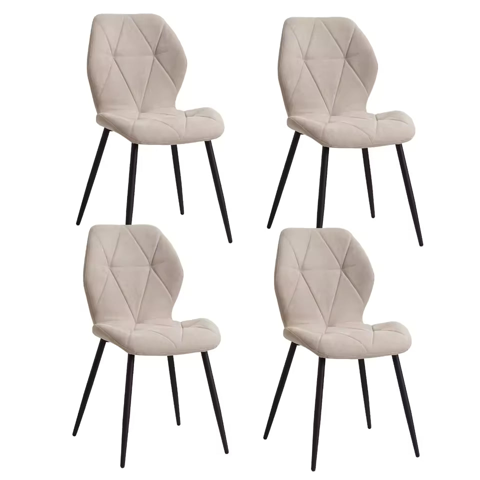 Upholstered Dining Chairs – 2/4/6 Fabric Chairs with Metal Legs | Kitchen, Balcony & Restaurant Seating