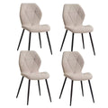 Upholstered Dining Chairs – 2/4/6 Fabric Chairs with Metal Legs | Kitchen, Balcony & Restaurant Seating