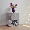 Modern Scandinavian Metal Coffee Table – Elegant Side Table with Minimalist Storage for Magazines & Books