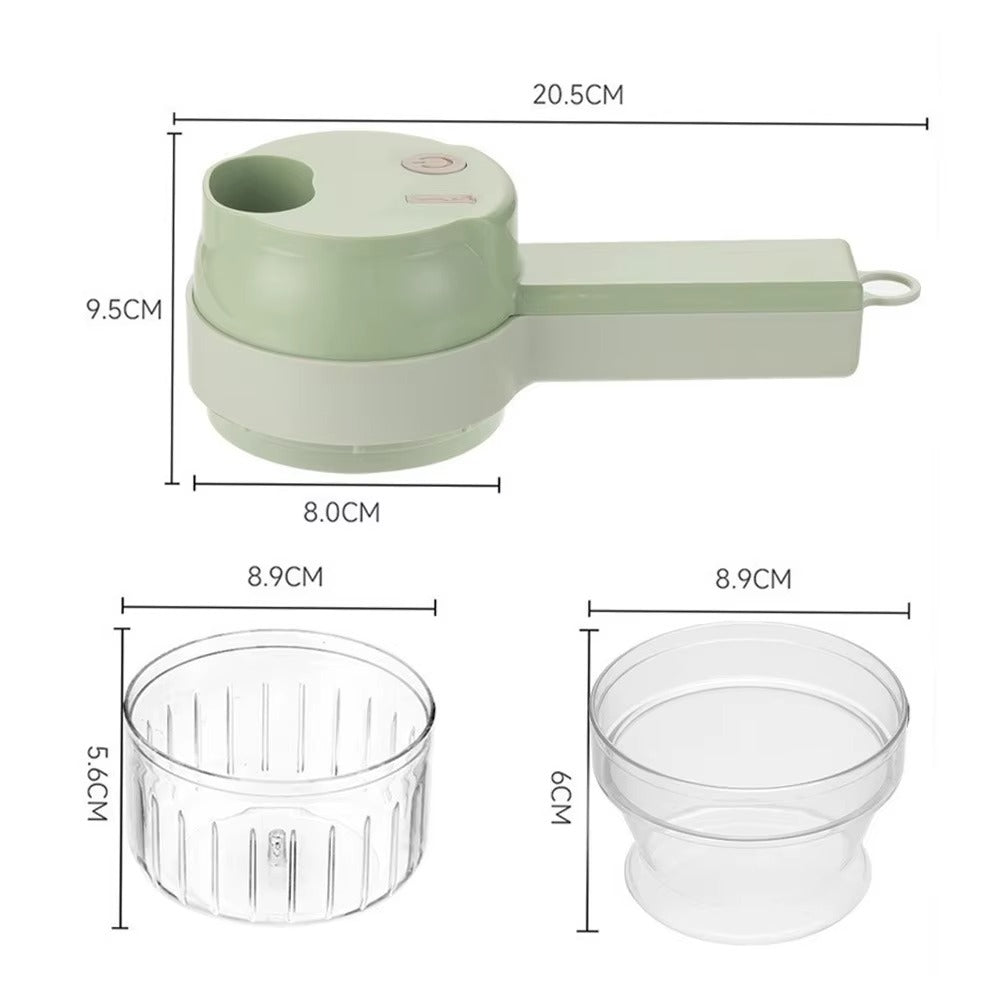 Electric Vegetable Cutter & Portable Food Chopper – Wireless Garlic, Meat, and Veggie Slicer with Kitchen Accessories